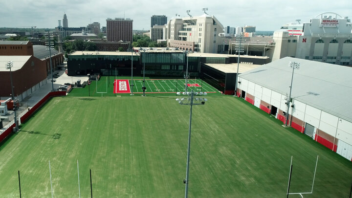 Aerial of FB Practice Fields