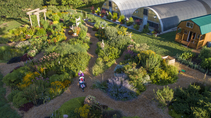 Aerial view of Backyard Farmer Garden