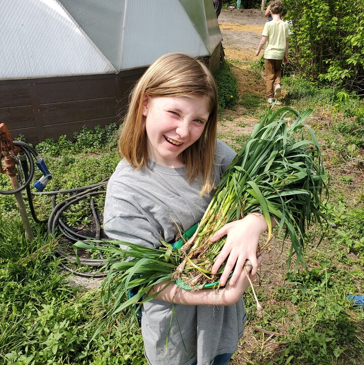 City Sprouts - Girl after harvest